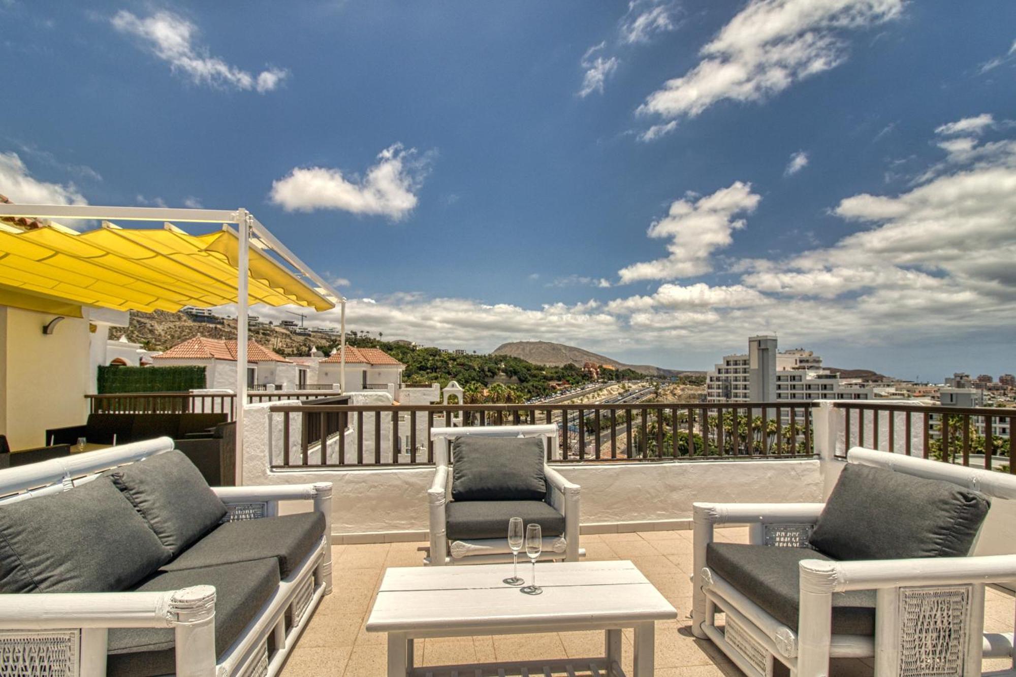 Апартаменты Penthouse Sea View Jacuzzy Terrace & Pool Плайя-Фаньябе Экстерьер фото